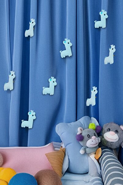 Artikel Zürafa 6 Adet Çocuk Odası Perde Süsü, Broş Aksesuar, Hediye Paketi Sü...