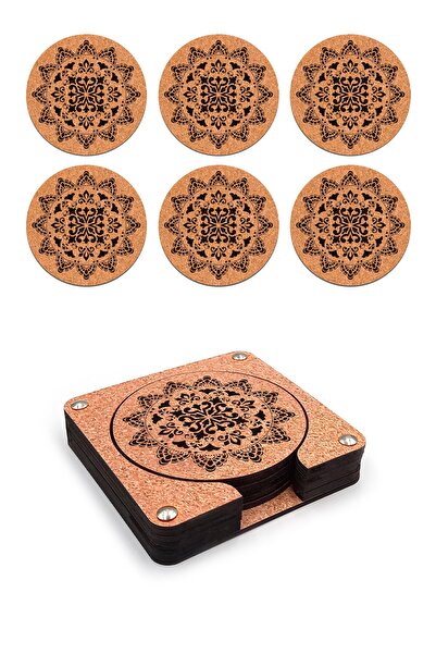 Artikel Wooden Decorative Coasters Set of 6 Printed -11