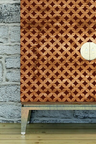 Artikel Geometrik Desen-8 Stencil Boyama şablonu 30x30cm, Duvar Stencil, Faya...
