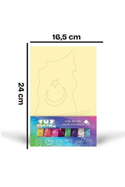 Artikel Türk Bayrağı Tuz Boyama, Eğitici Aktivite, Kum Boyama Oyunu