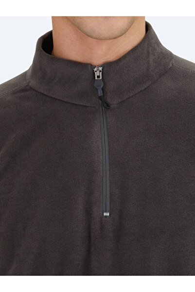 Kip Φούτερ από φλις ανθρακί ψηλός λαιμός