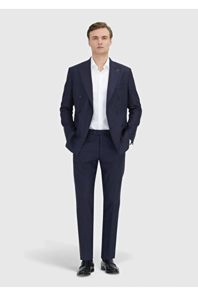 Ramsey Navy Plain Zeroweight Slim Fit 100% Wool Suit