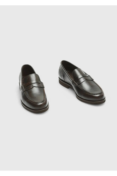 Ramsey Καφέ δερμάτινο casual loafer