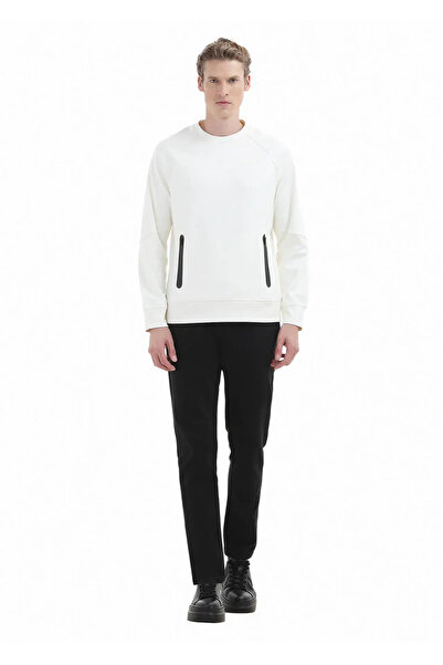 Ramsey Φούτερ εκρού με λαιμόκοψη