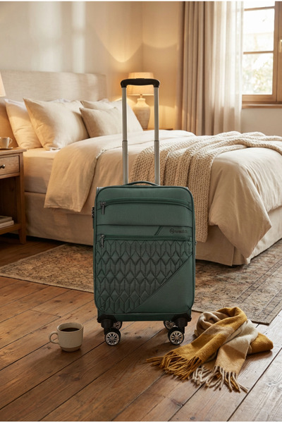 Wexta Valiz Orta Boy Wx-3001 Model Vita Serisi ORTA Boy Haki Kumaş Valiz