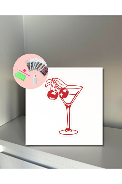 YADA Kokteyl - Rhinestone Kit, Diamond painting, Kristal Taş Yapıştırma 20x20 Kanvas