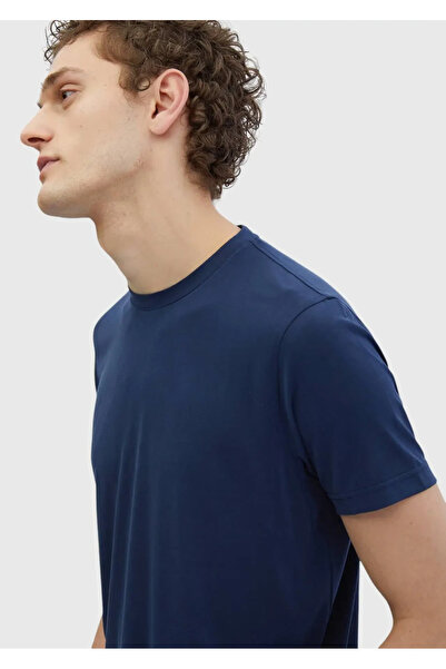 Ramsey Μπλουζάκι Ναυτικό Μπλε Λείο Μπλουζάκι Μπλουζάκι