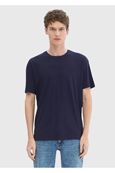 Ramsey Темно-синя футболка з круглим вирізом