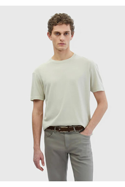 Ramsey Tricotaj tricotat simplu cu gât bej