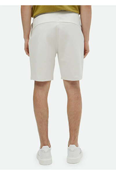 Ramsey Ecru Cotton Blend - Απλό πλεκτό Jogging Bermuda