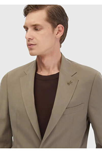 Ramsey Light Brown Plain Zeroweight Slim Fit Suit