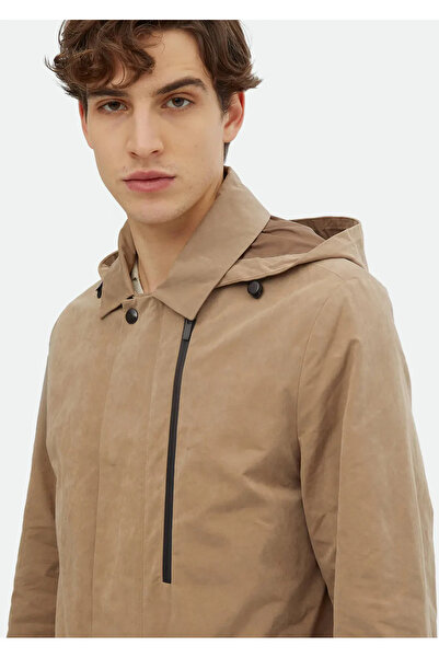 Ramsey Καμηλότριχο Υφαντό Παλτό με Κουκούλα - Αφαιρούμενο