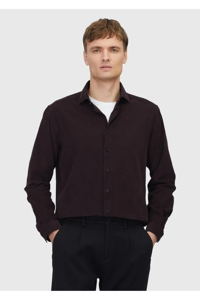 Ramsey Мурдем Плоский Тканий Оксамит Повсякденний 100% Бавовняний Сорочка