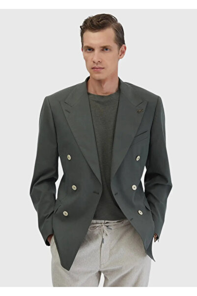 Ramsey Khaki Plain Slim Fit Jacket