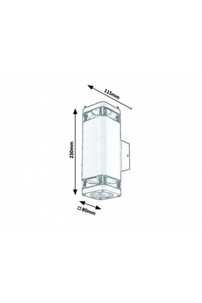 Rabalux Aplica de perete 2 Becuri GU10 MAX 25W IP44 Culoare Gri 7958 Ra
