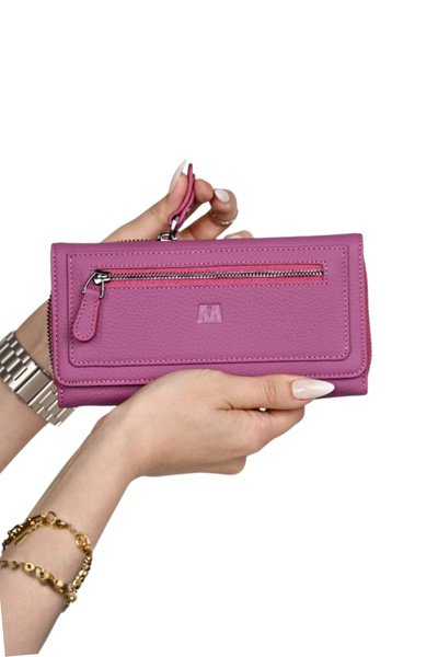 MFT Leather Design Жіночий гаманець із справжньої шкіри на блискавці | Kuvars...