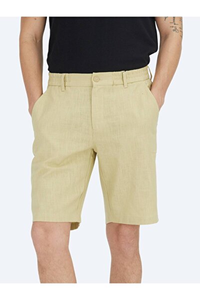 Kip Oil Green Woven Jogging Fit Casual βαμβακερή μίξη βερμούδα