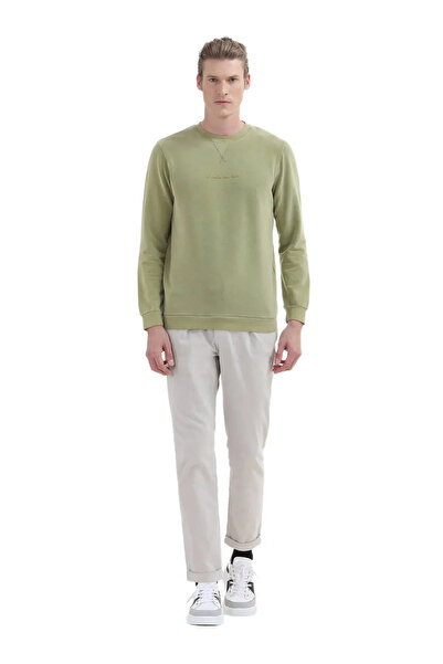 Ramsey Crew Neck Green Printed Sweatshirt