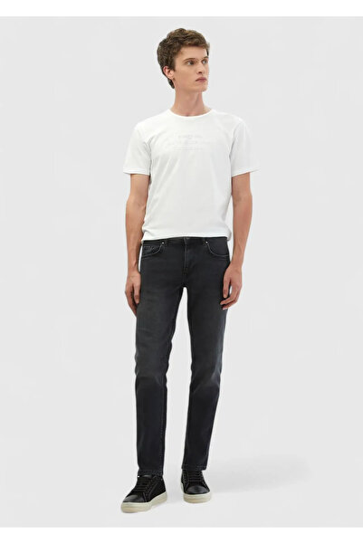 Ramsey Μπλουζάκι με λευκή στάμπα με λαιμόκοψη 100% βαμβάκι