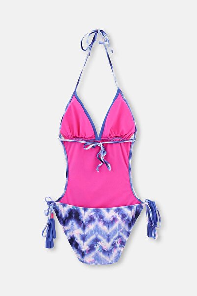 Dagi Saks V-Neck Rope Deed Tasseled Dsenli Mayoquin