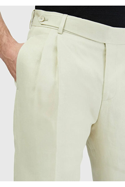 Ramsey Beige Plain Zeroweight Slim Fit 100% Linen Suit