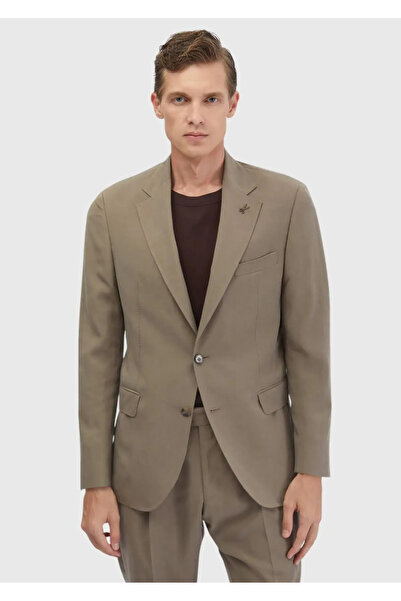 Ramsey Light Brown Plain Zeroweight Slim Fit Suit