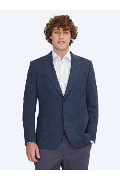 Kip سترة محبوكة بقصة عصرية مخططة باللون الأزرق