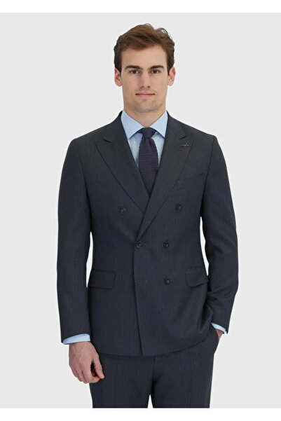 Ramsey Anthracite Striped Zeroweight Slim Fit 100% Wool Suit