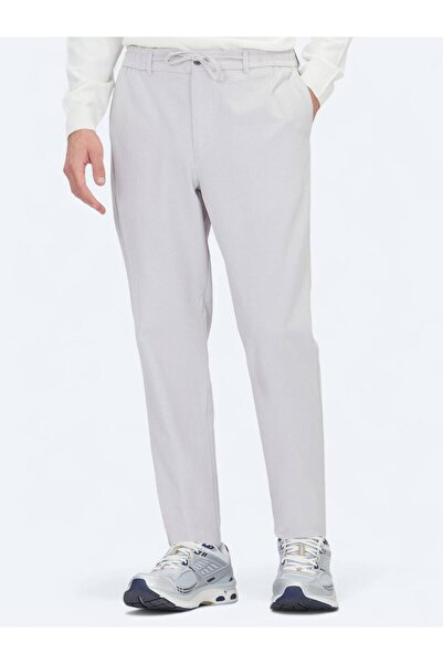 Kip Pantaloni casual de jogging, gri deschis, țesut drept