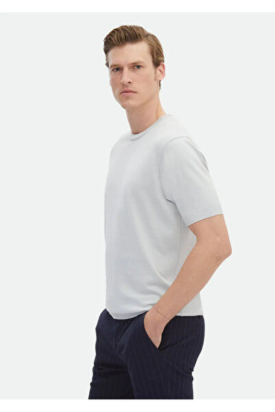 Ramsey Відкритий сірий велосипедний комір, 100% бавовна, футболка