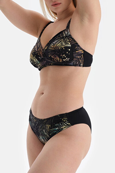 Dagi Black - Green High Waist Bottom