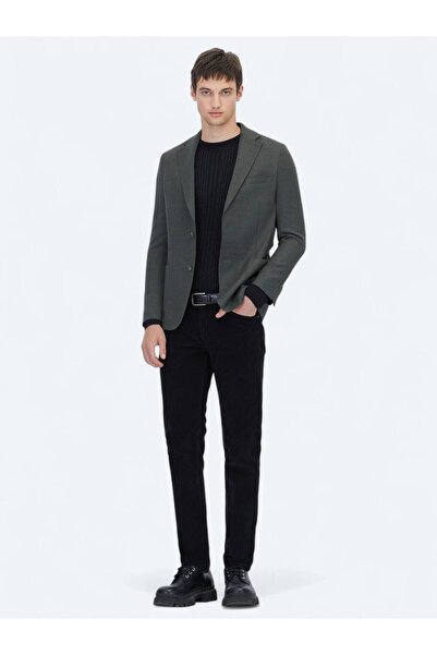 Kip Khaki Modern Fit Wool Blend Jacket