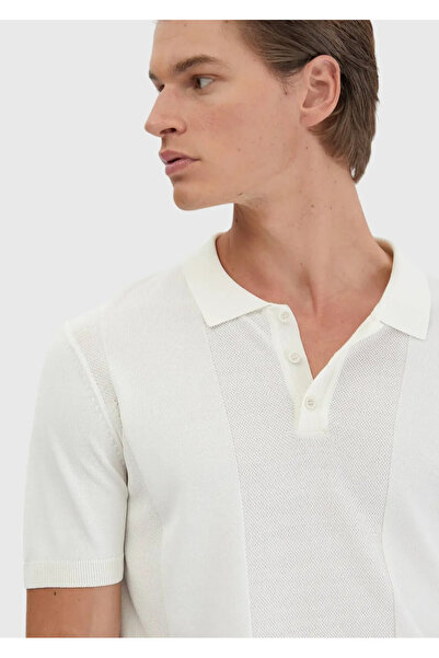 Ramsey Πλεκτά εκρού Polo Neck Jacquard