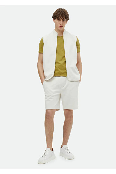 Ramsey Спортивний жилет з бавовняної суміші екрю - в'язаний дизайн