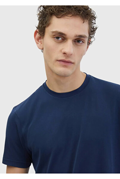 Ramsey Μπλουζάκι Ναυτικό Μπλε Λείο Μπλουζάκι Μπλουζάκι