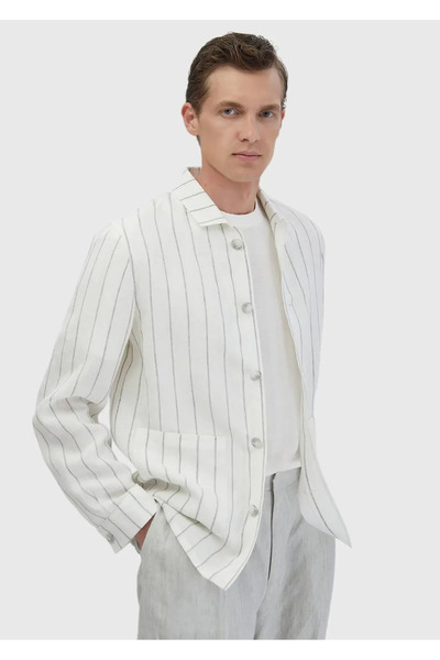 Ramsey Ecru Shirt Jacket