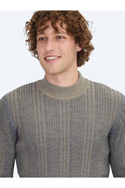 Kip Πλεκτό πουλόβερ από μαλλί με λαιμόκοψη με ζακάρ βιζόν