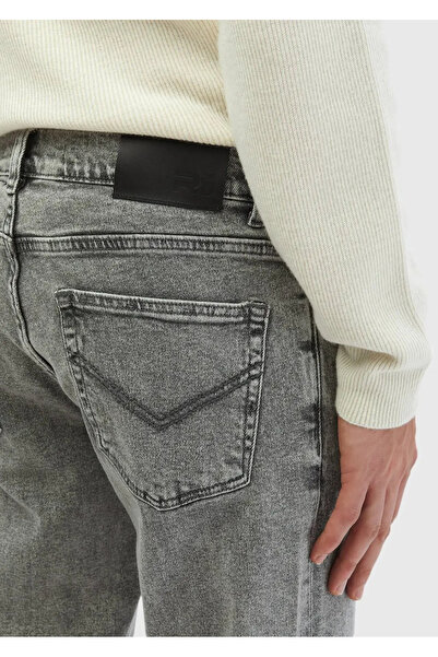 Ramsey Gray Straight Regular Fit Denim 100% Cotton Trousers