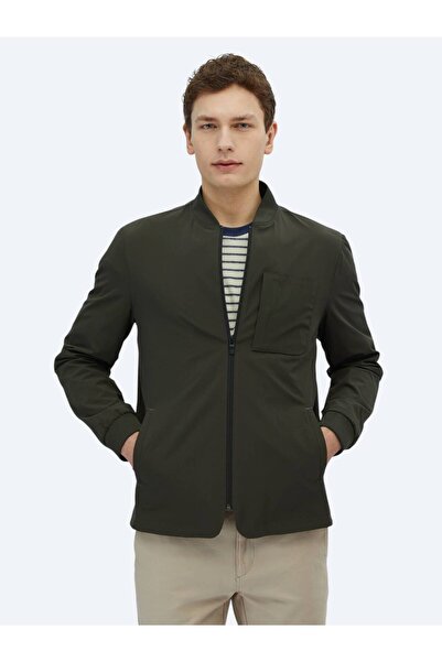 Kip Khaki Regular Fit Micro Gel Fiber Sports Jacket