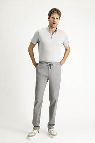 Kiğılı Pantaloni jogger din Lycra, cu 7 buzunare, croială slim, cu talie elas...