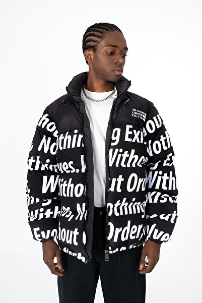 No Future Without Chaos Men's Puffer Coat Jacket Nf0504Sy