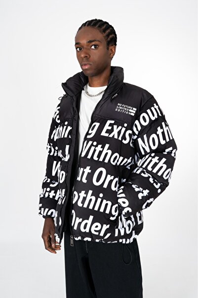 No Future Without Chaos Men's Puffer Coat Jacket Nf0504Sy