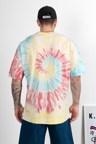 No Future Rainbow Tie Dye Oversize Men's T-Shirt Nf0695Ks