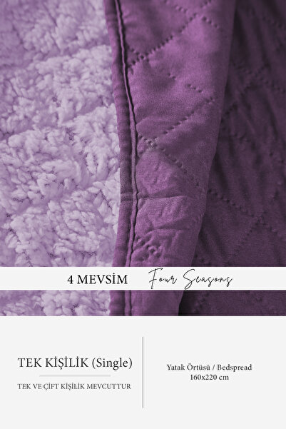 Evlen Home Collection Premium Plush Single Multi-Purpose Bedspread 160X220 Double-Sided Soft Blanket Pike