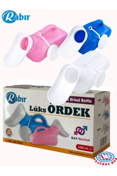 RABIR Lüks Ördek-idrar Yapma Kabı Beyaz (1000 Ml) -kadın Ve Erkek Uyumlu