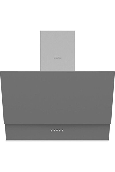 Simfer SD8715 Premium 60 Cm Eğimli Silver Cam Davlumbaz