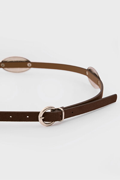 Shule Bags Καφέ ζώνη καουμπόη από καστόρι