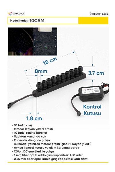coraxads YILDIZ TAVAN STARLİGHT KAYAN YILDIZ METEOR EFEKT CİHAZI