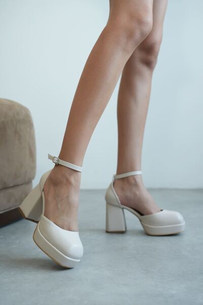 MODAADAM Pantofi cu toc Gander Platform pentru damă - piele piele