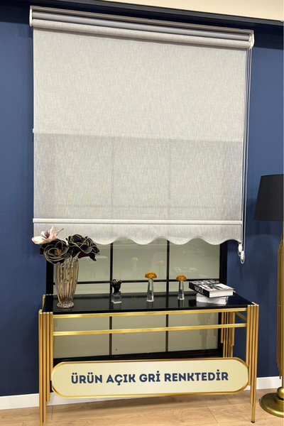 VOLPER MEKANİK Volper Vp1662 Çift Mekanizmalı Tül Ve Stor Perde Gri Naturel K...